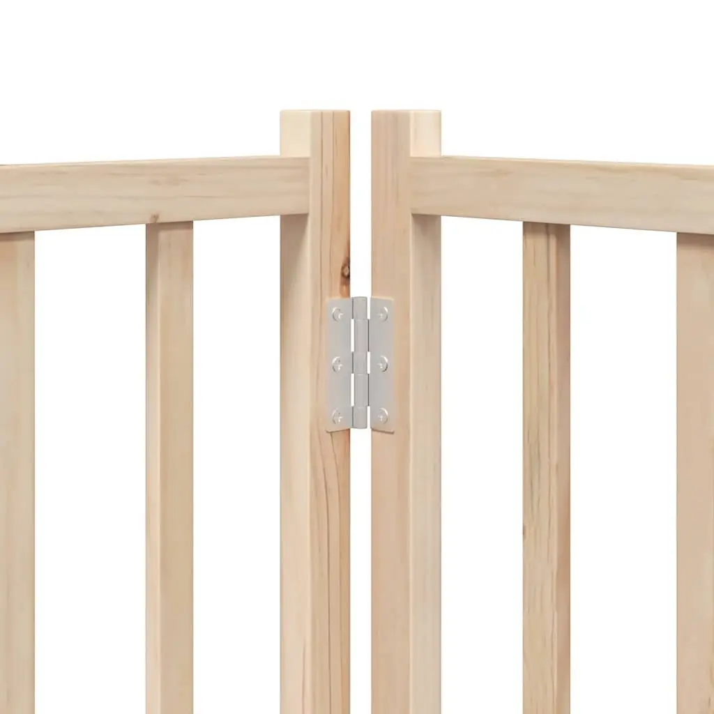 Dog Gate Foldable 6 Panels 300 cm Solid Wood with Door