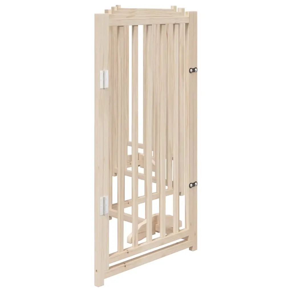 Dog Gate Foldable 6 Panels 300cm Solid Wood Pet Safety Barrier