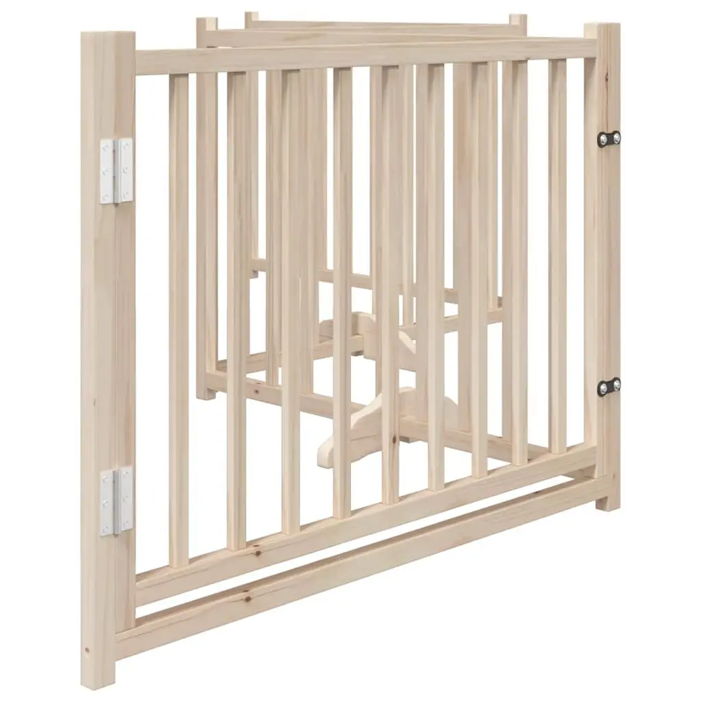 Dog Gate Foldable 4 Panels 320cm Solid Wood Pet Safety Barrier