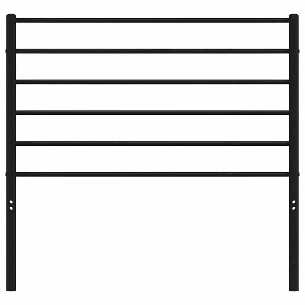Metal Headboard Black 107cm Bedroom Bed Frame Header Powder-Coated Steel Support