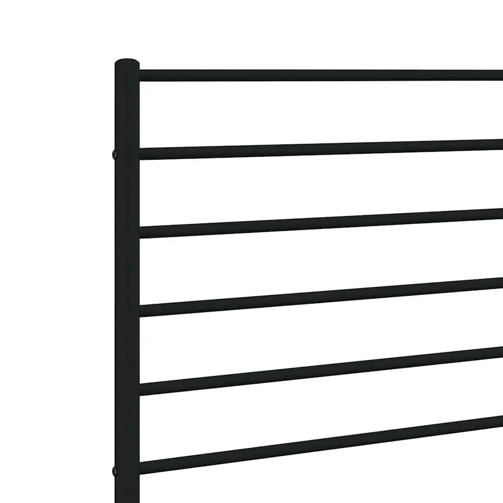 Metal Headboard Black 107cm Bedroom Bed Frame Header Powder-Coated Steel Support