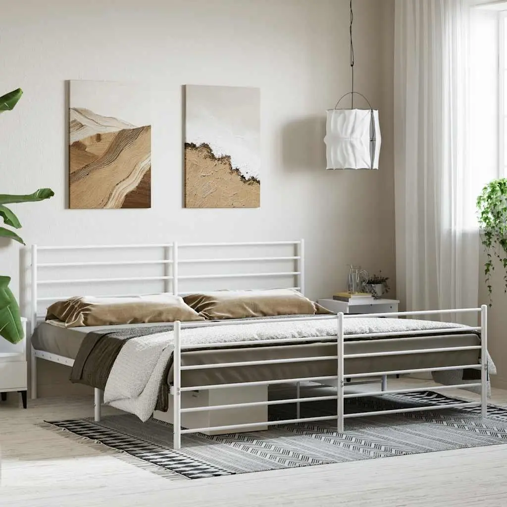 Metal King Bed Frame 183x203 cm