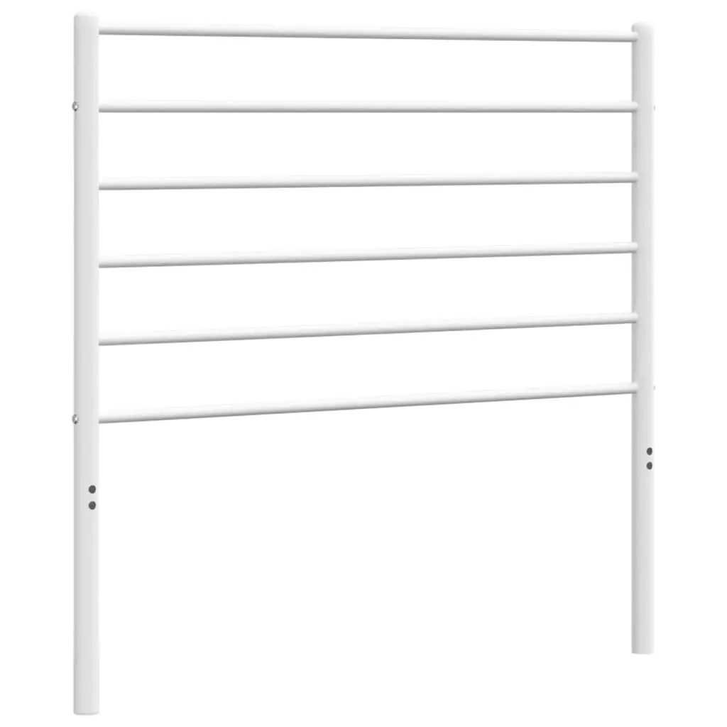 White Metal Bed Headboard 90cm Sturdy Powder Coated Steel Frame Support