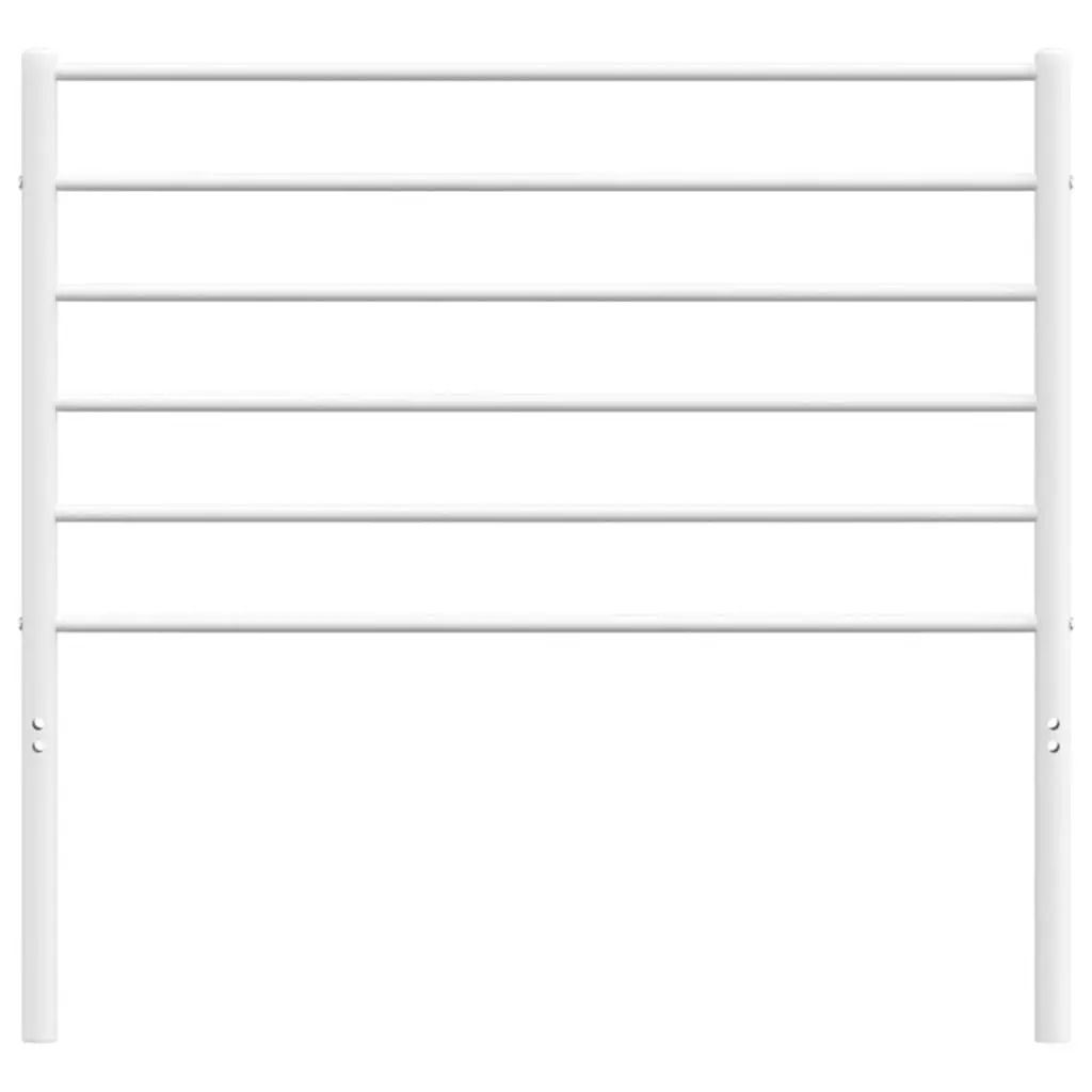 White Metal Bed Headboard 90cm Sturdy Powder Coated Steel Frame Support