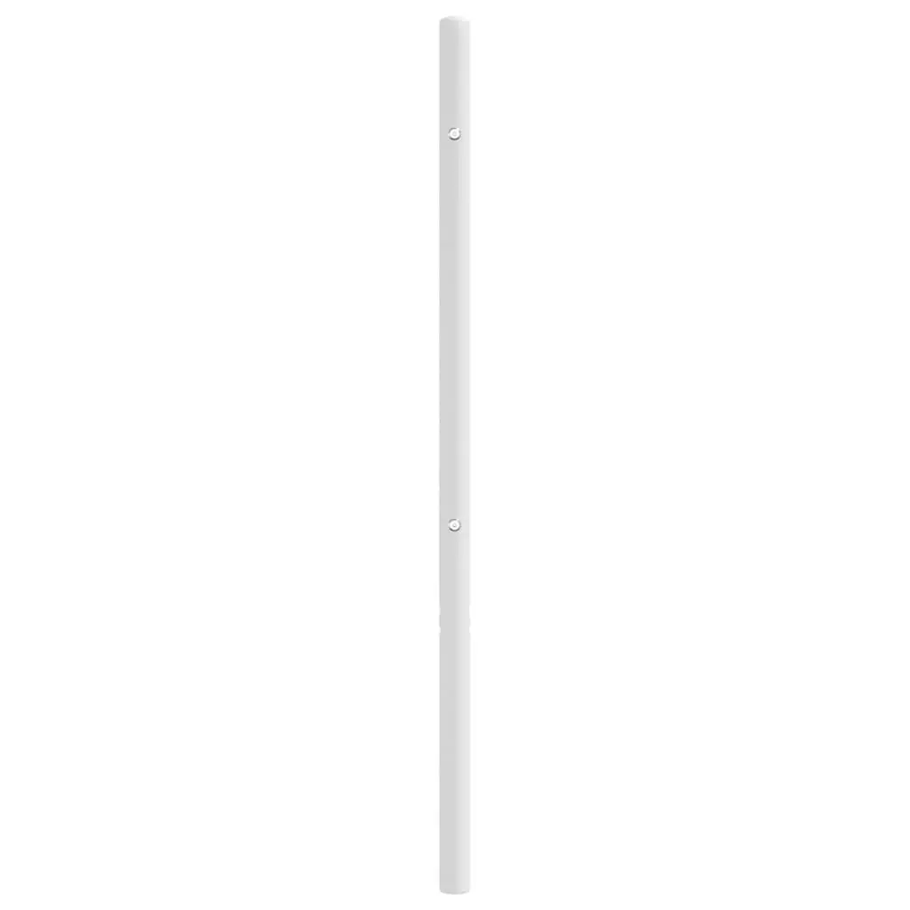 White Metal Bed Headboard 90cm Sturdy Powder Coated Steel Frame Support