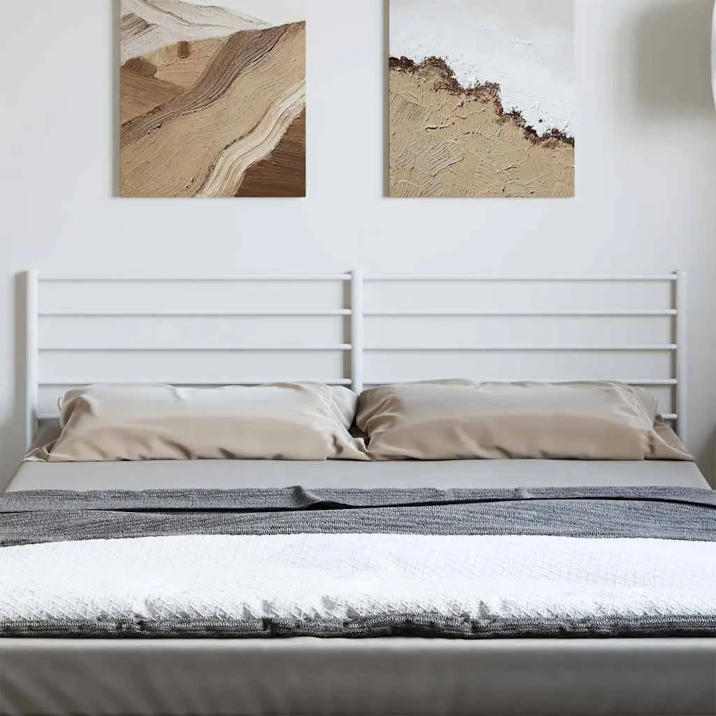 180cm White Metal Headboard