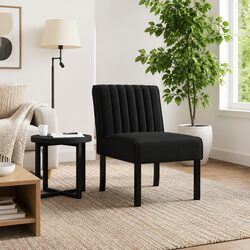 Your New Favorite Black Velvet Slipper Chair