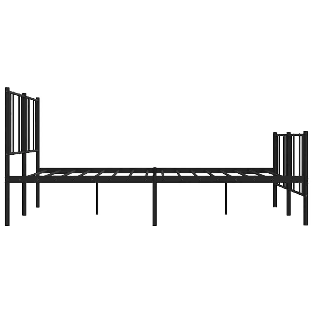 Black Metal King Size Bed Frame 183x203cm