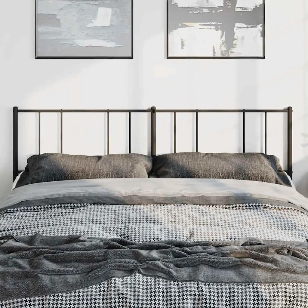 180cm Black Metal Headboard