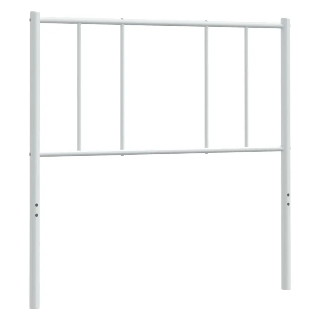 107cm White Metal Headboard