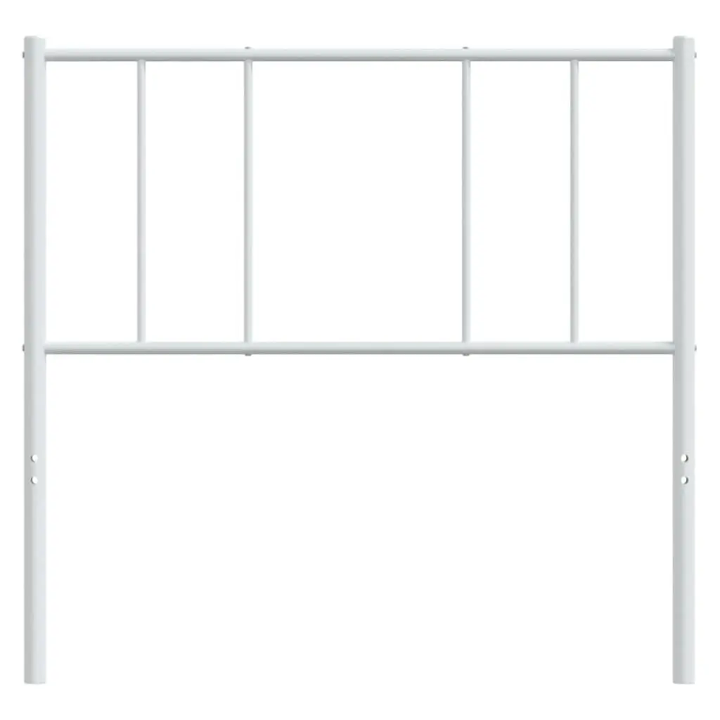 107cm White Metal Headboard