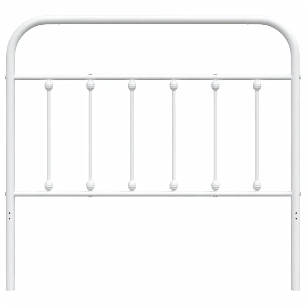 107cm White Metal Headboard for Bed Frame