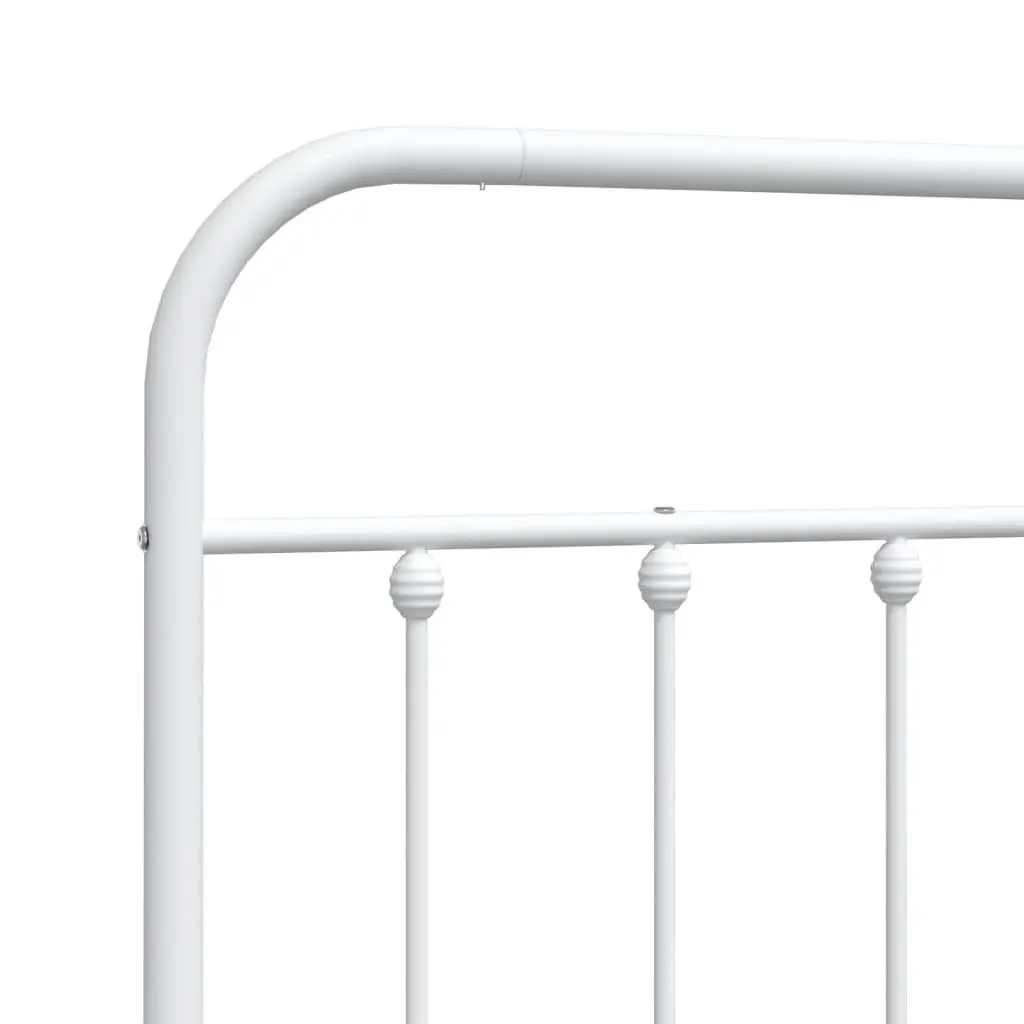 107cm White Metal Headboard for Bed Frame