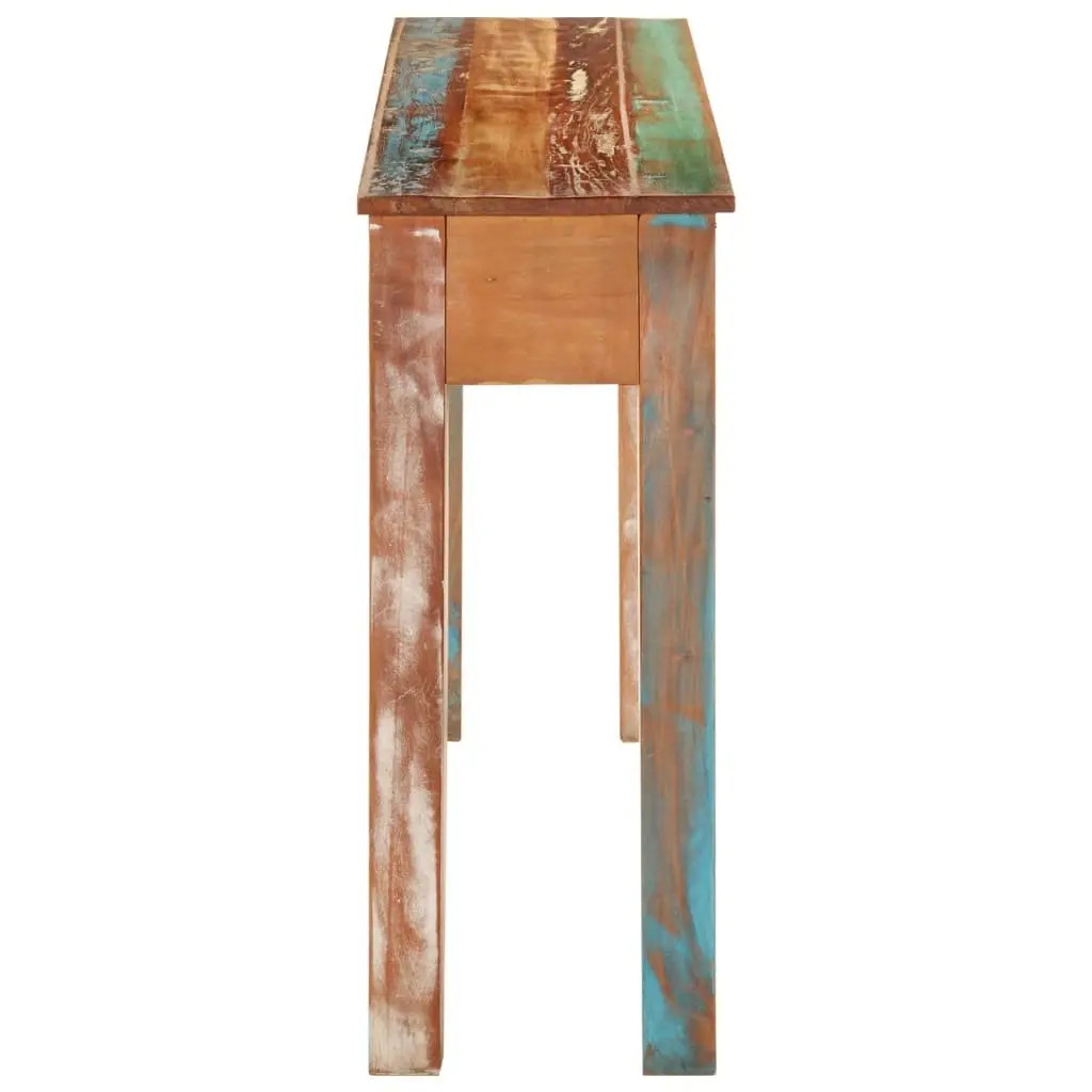 Console Table 110x30x75 cm Solid Reclaimed Wood Entryway Hallway Storage Drawers