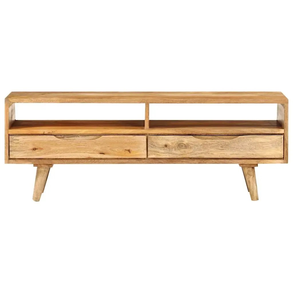 TV Cabinet Solid Wood Mango Brown Retro 110x30x41 cm