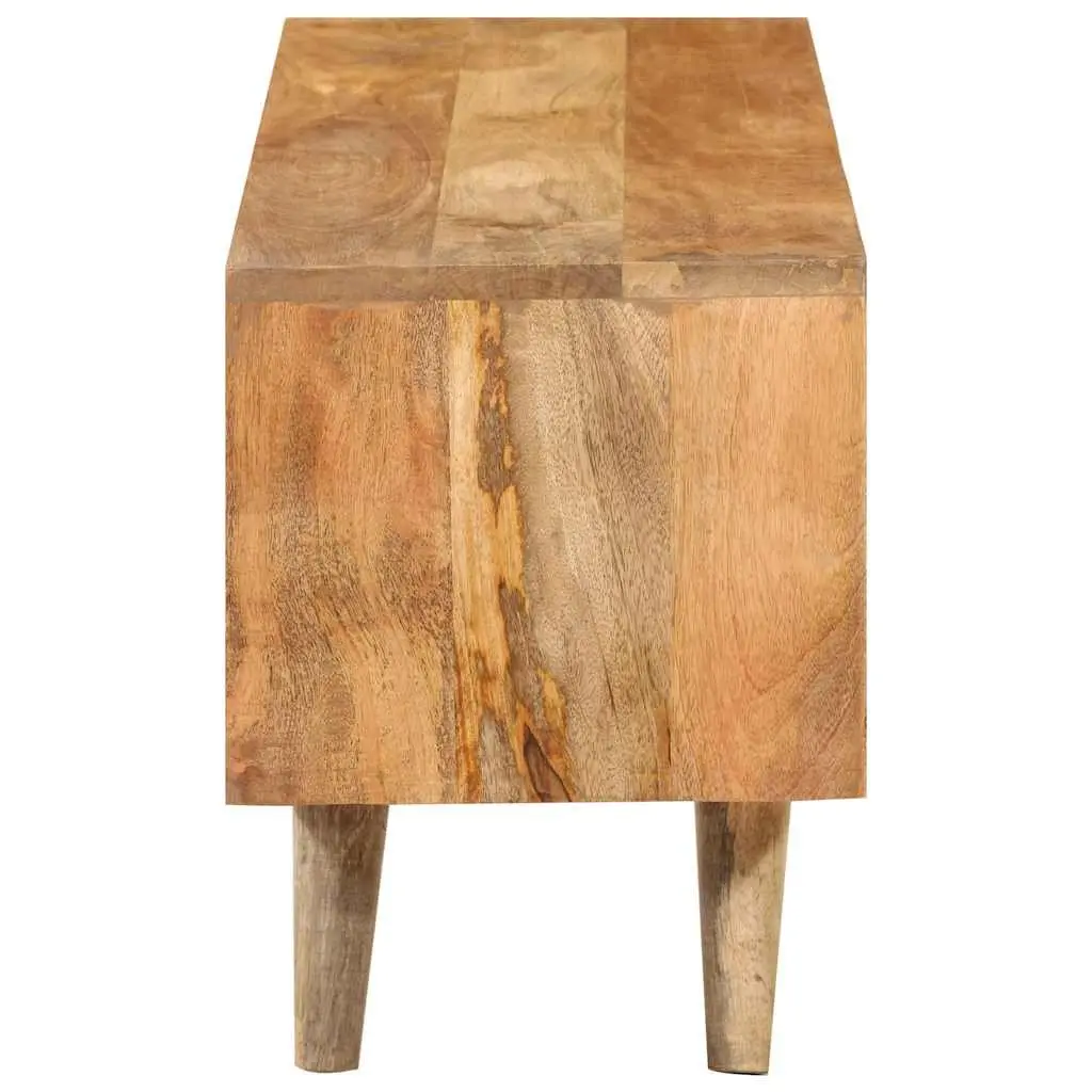 TV Cabinet Solid Wood Mango Brown Retro 110x30x41 cm