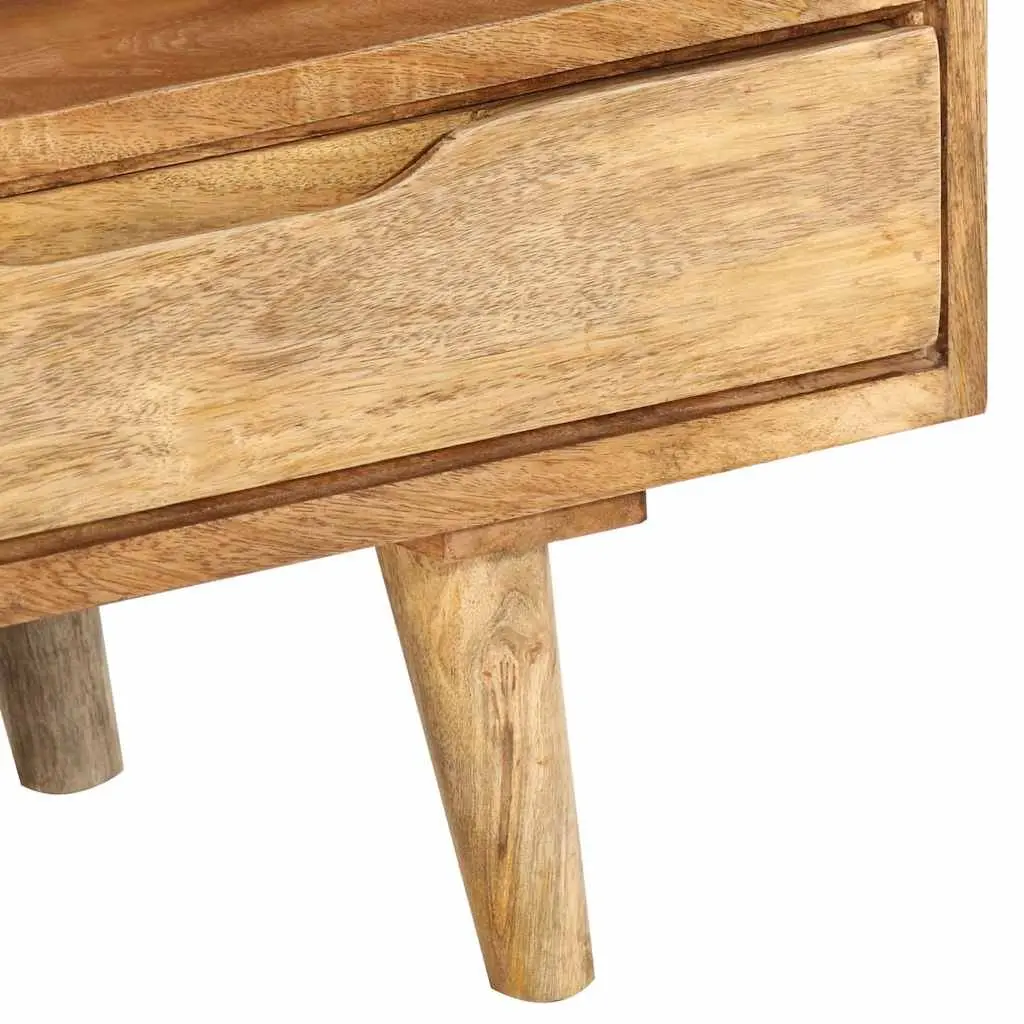 TV Cabinet Solid Wood Mango Brown Retro 110x30x41 cm