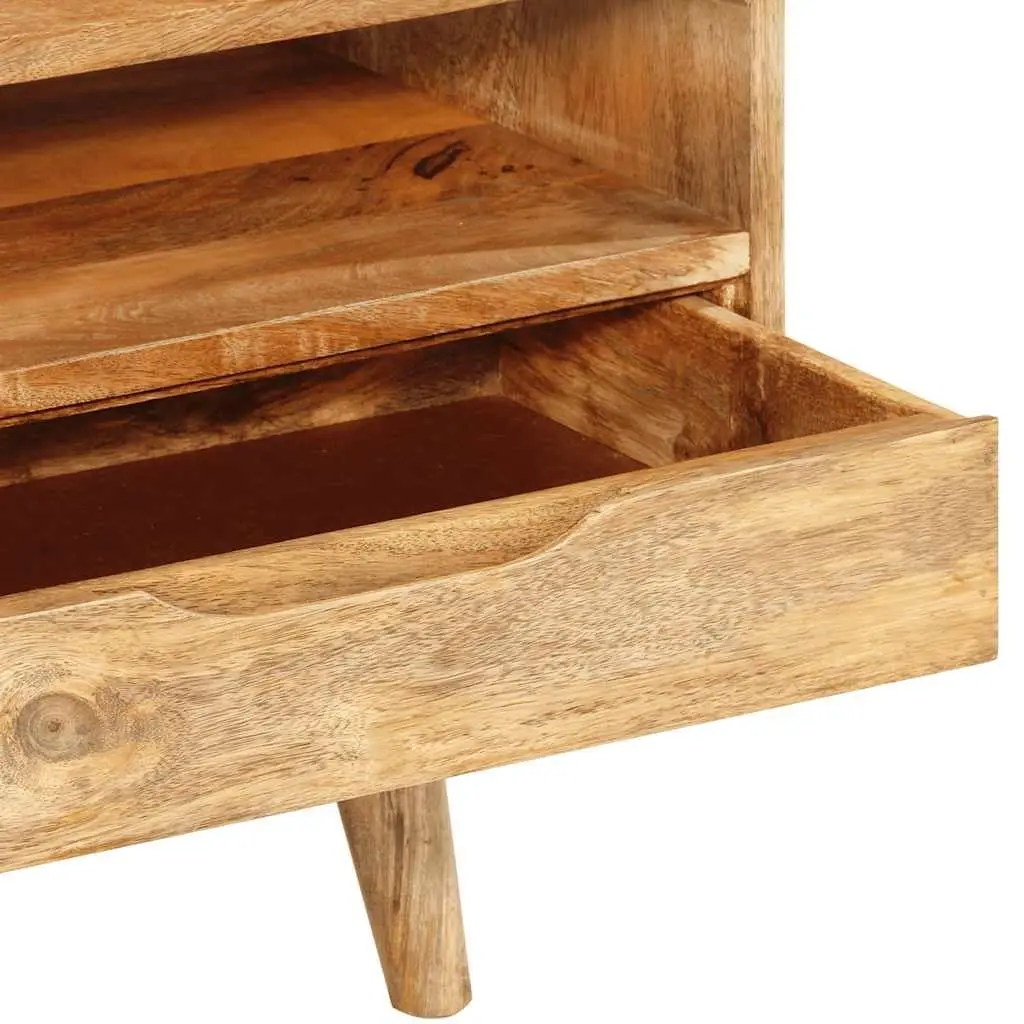 TV Cabinet Solid Wood Mango Brown Retro 110x30x41 cm