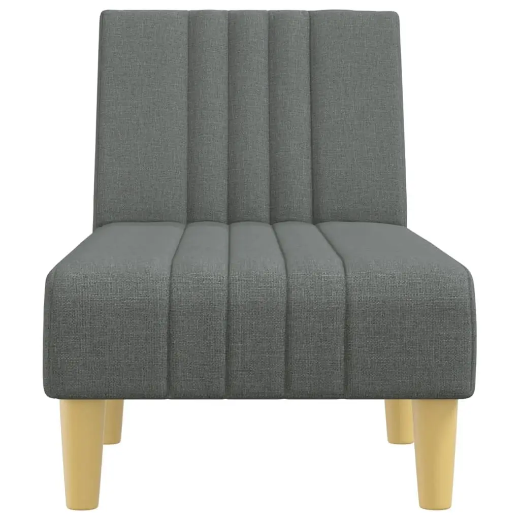 Chaise Longue Convertible Reclining Lounge Chair 3-Position Grey