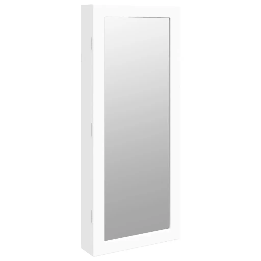 Wall Mounted Jewellery Mirror Cabinet with LED Lights White