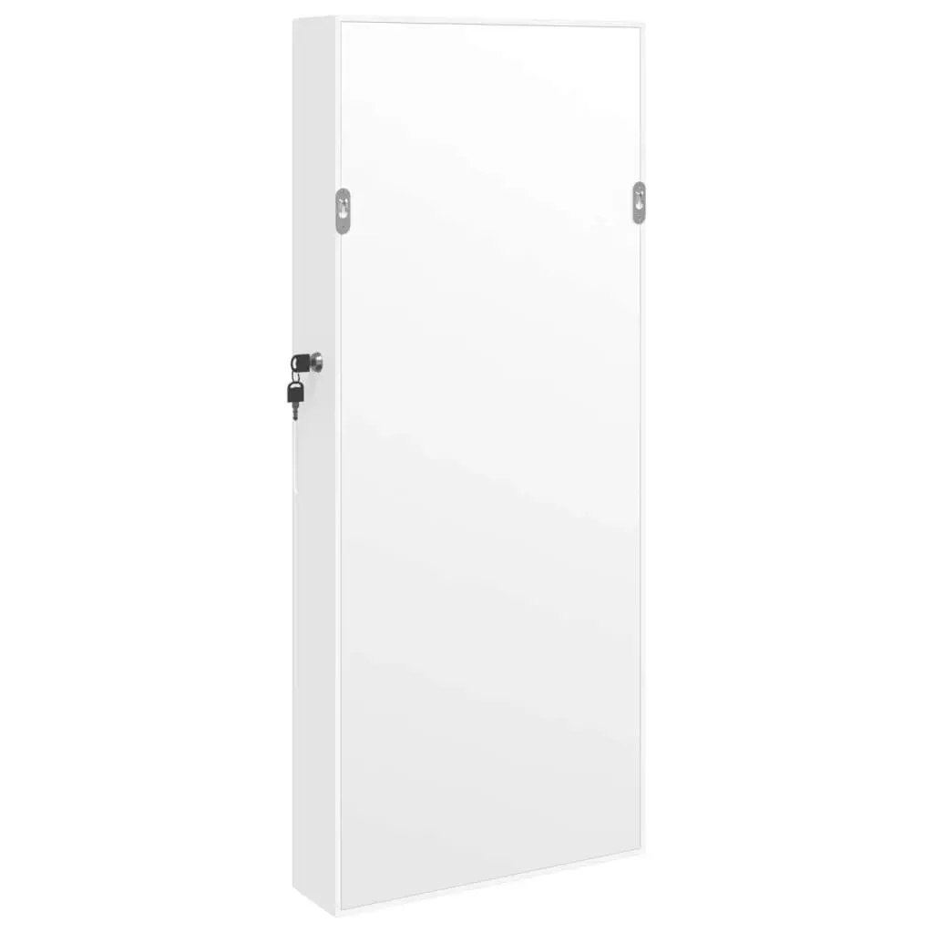 Wall Mounted Jewellery Mirror Cabinet with LED Lights White
