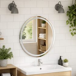 70cm Round LED Bathroom Mirror - Illuminated & Functional
