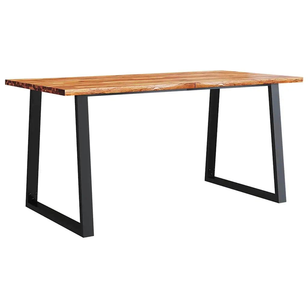 Dining Table Live Edge Solid Acacia Wood 160x80x75 cm