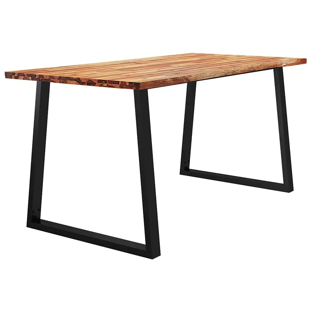 Dining Table Live Edge Solid Acacia Wood 160x80x75 cm