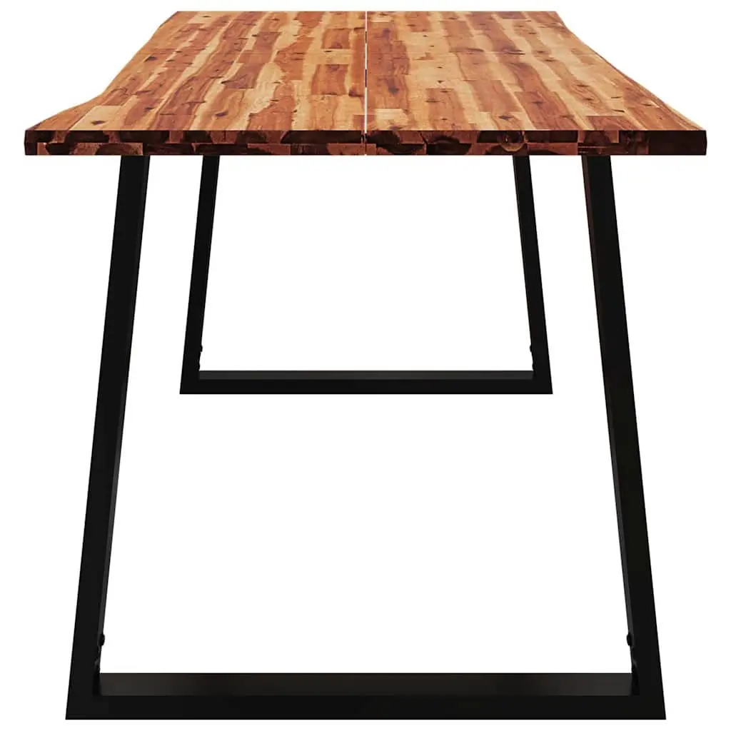 Dining Table Live Edge Solid Acacia Wood 160x80x75 cm