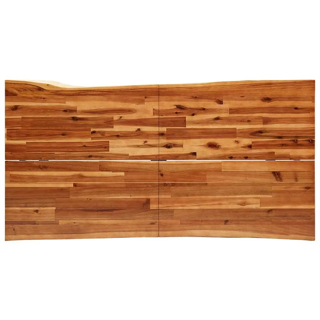 Dining Table Live Edge Solid Acacia Wood 160x80x75 cm