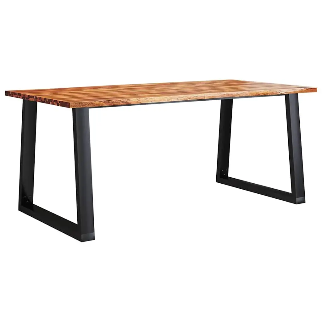 Dining Table Live Edge Solid Wood Acacia 180x90x75 cm