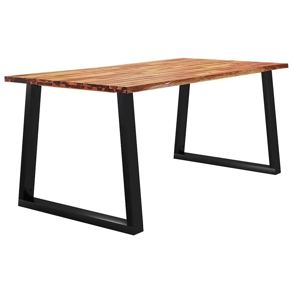 Dining Table Live Edge Solid Wood Acacia 180x90x75 cm