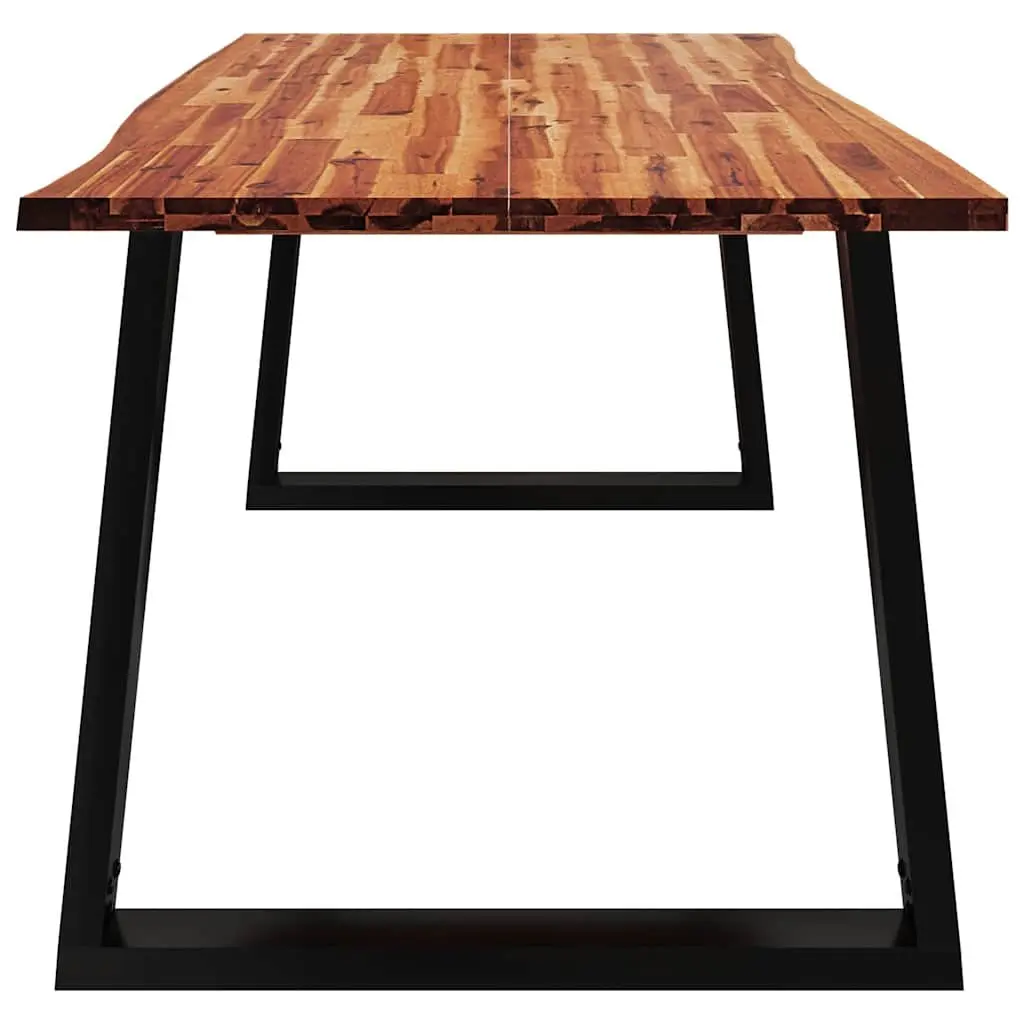 Dining Table Live Edge Solid Wood Acacia 180x90x75 cm