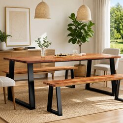 Your Friendly Acacia Wood Dining Table with Live Edge