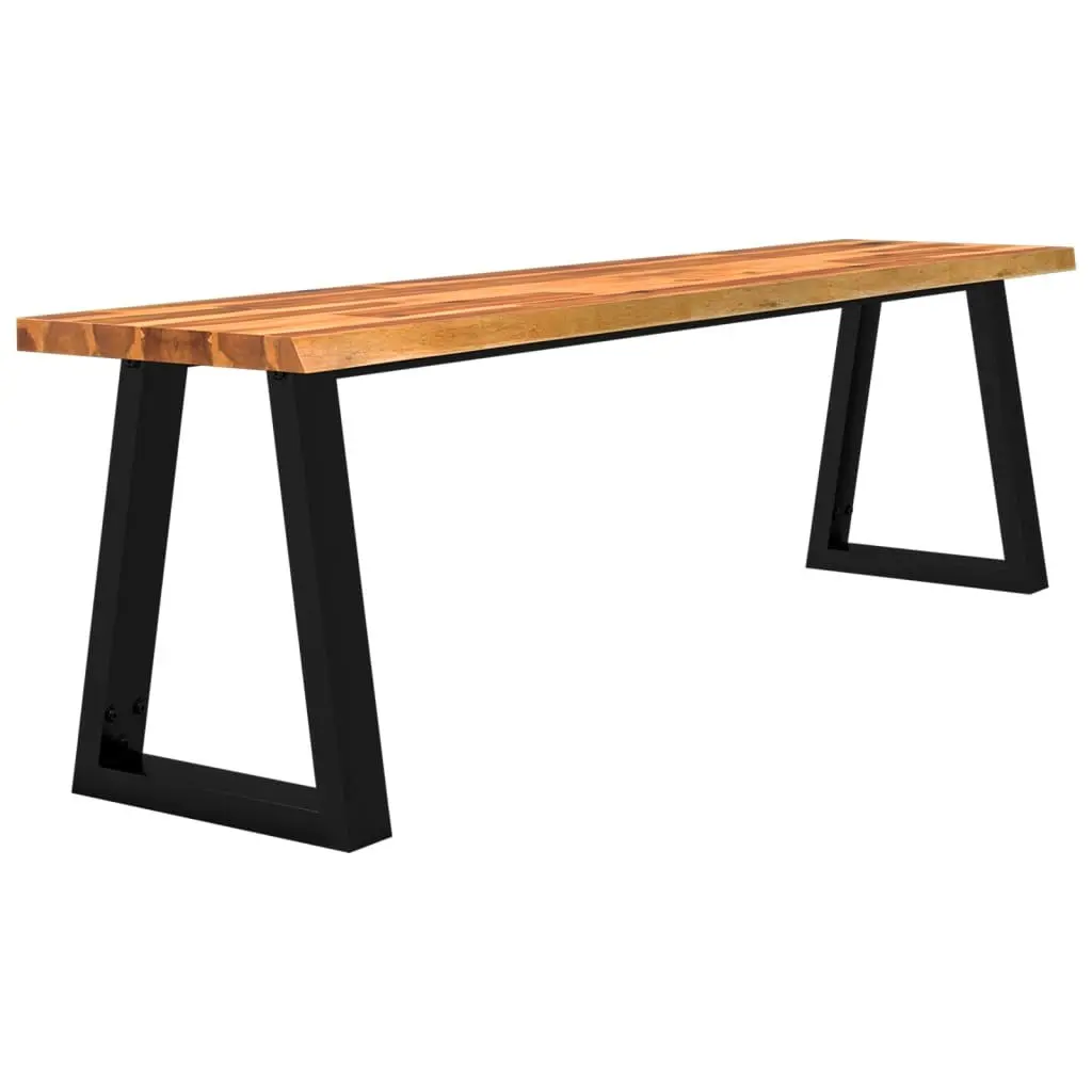 Solid Acacia Wood Bench Live Edge 160cm Brown Dining Hallway Seating Furniture