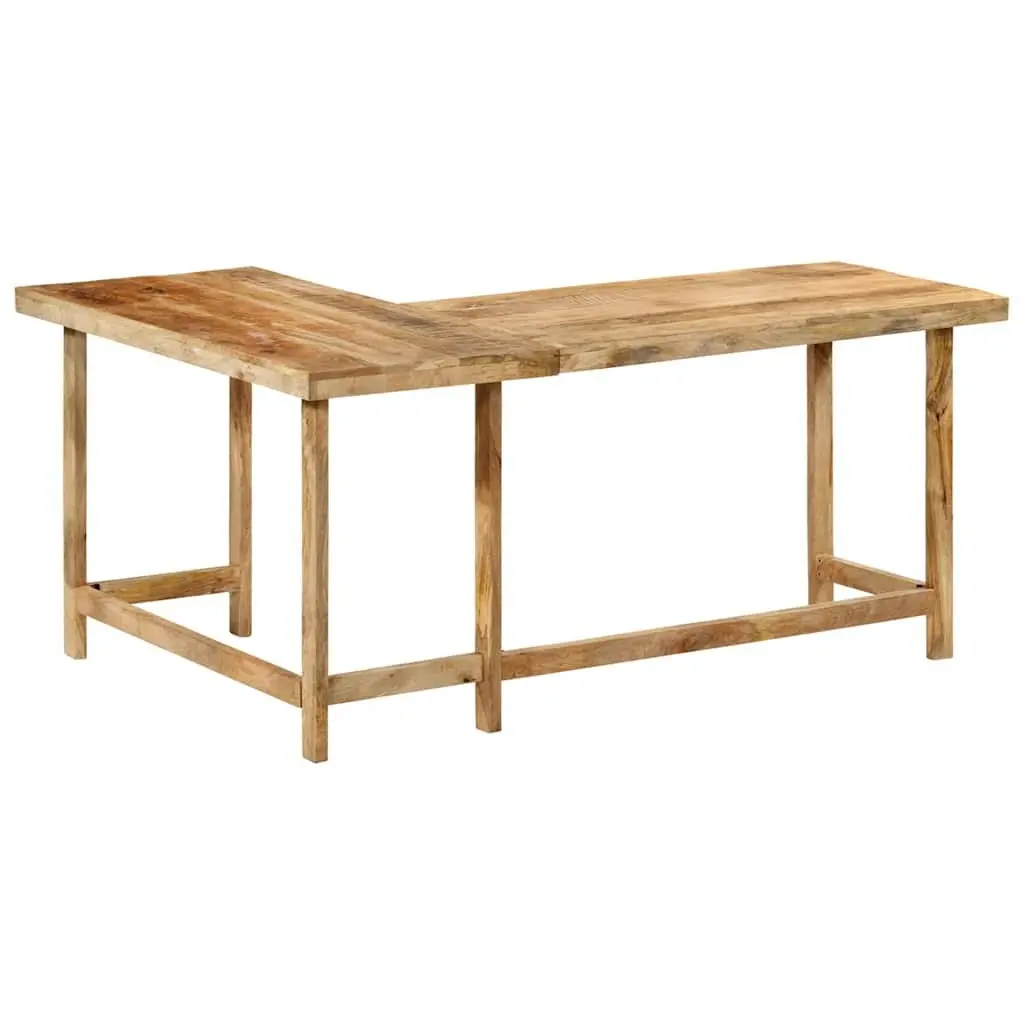 L-Shaped Wooden Desk with Ample Space