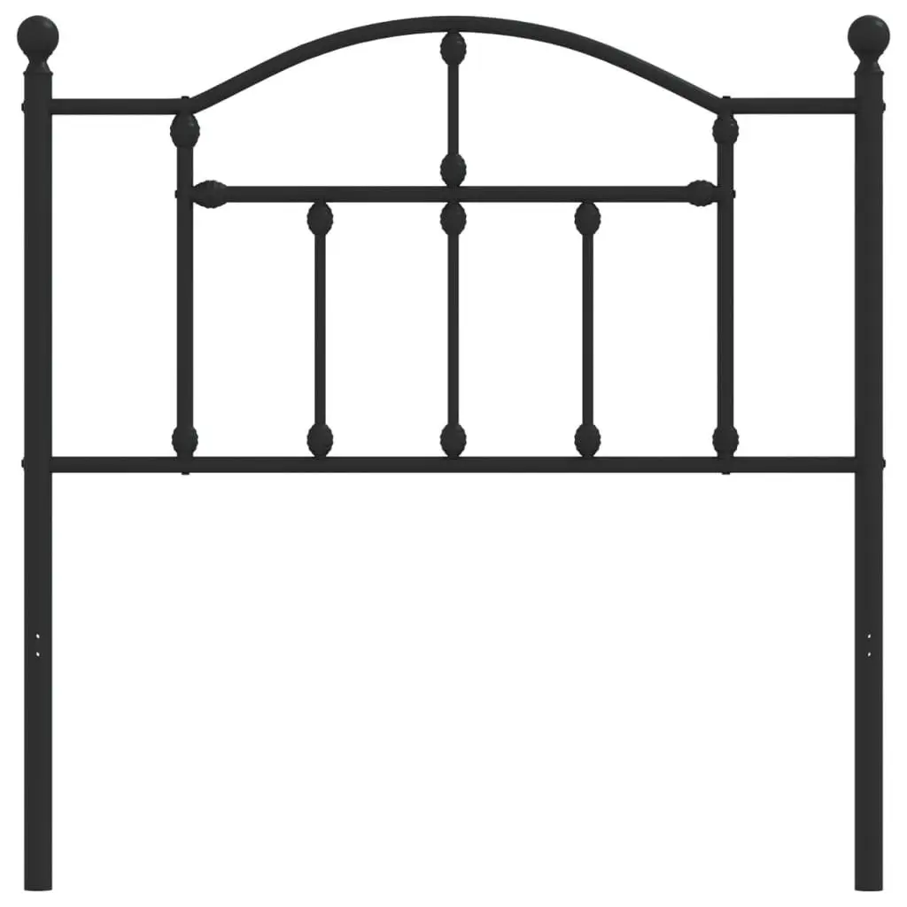Metal Headboard Black 90 cm Bedroom Bed Frame Head Board Support Backrest