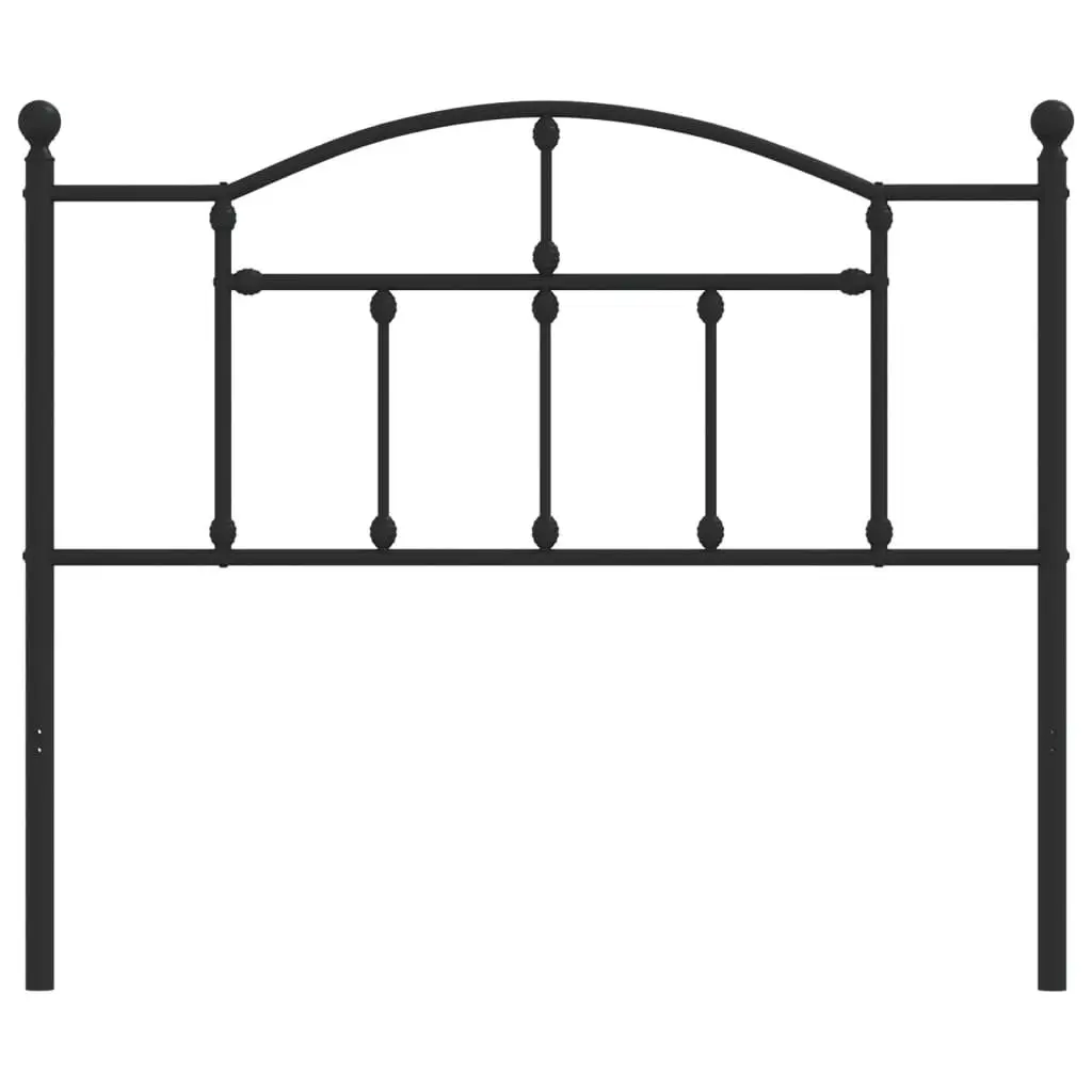 Metal Headboard Black 107cm Bed Frame Header Bedroom Furniture Stylish Design