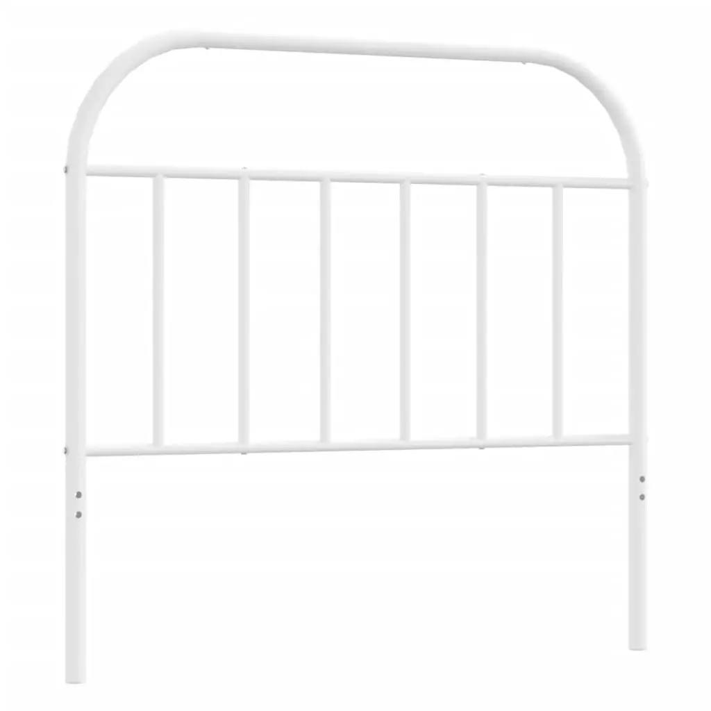 Metal Headboard White 107 cm Sturdy Powder-Coated Steel Construction