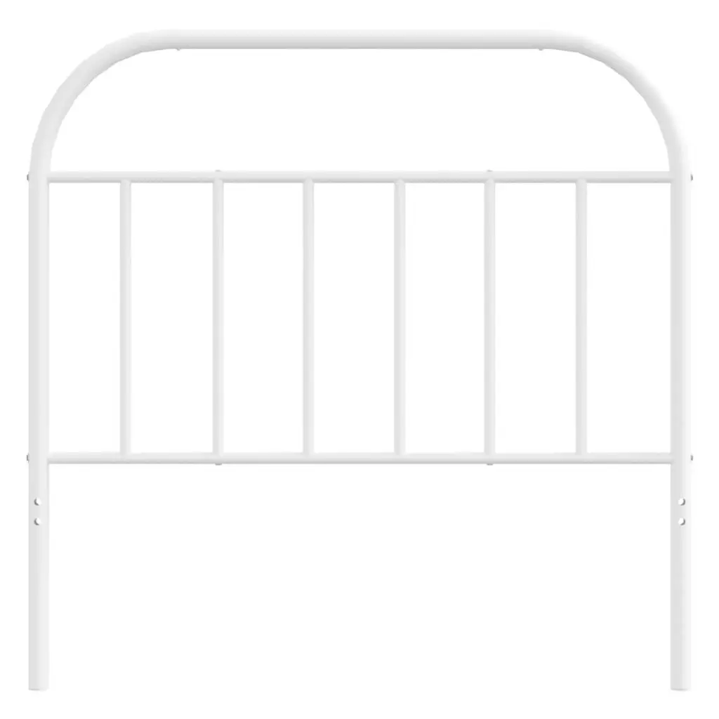 Metal Headboard White 107 cm Sturdy Powder-Coated Steel Construction