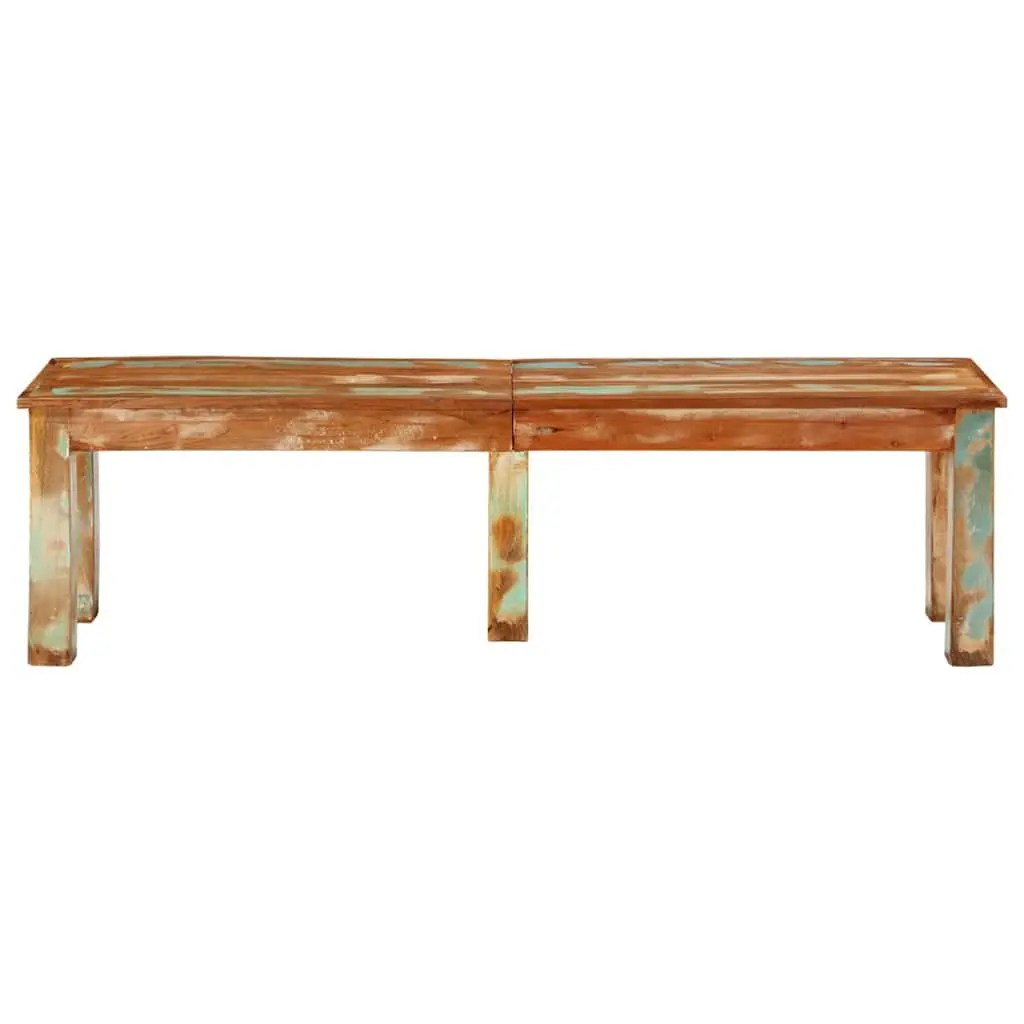 Indoor Wooden Bench 160cm Solid Reclaimed Wood Brown Seating 35cm Wide 46cm High