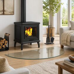 Fireplace Glass Plate Hearth Pad Heat Resistant Tempered Glass Floor Protection