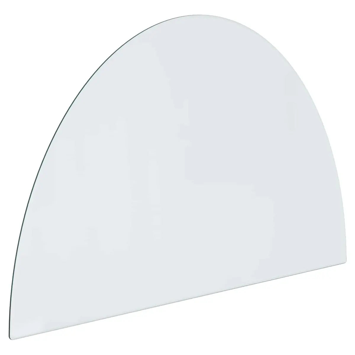 Fireplace Hearth Pad Heat Resistant Tempered Glass 800 x 500 mm