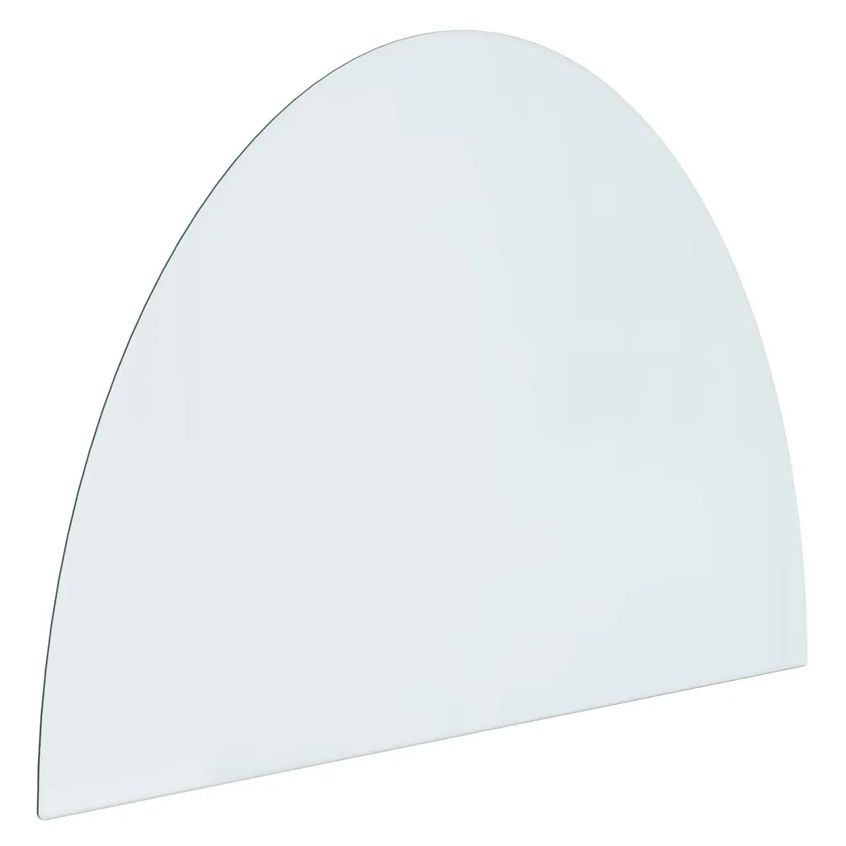 Fireplace Glass Plate Hearth Pad Transparent 800 x 600 mm Heat Resistant Floor
