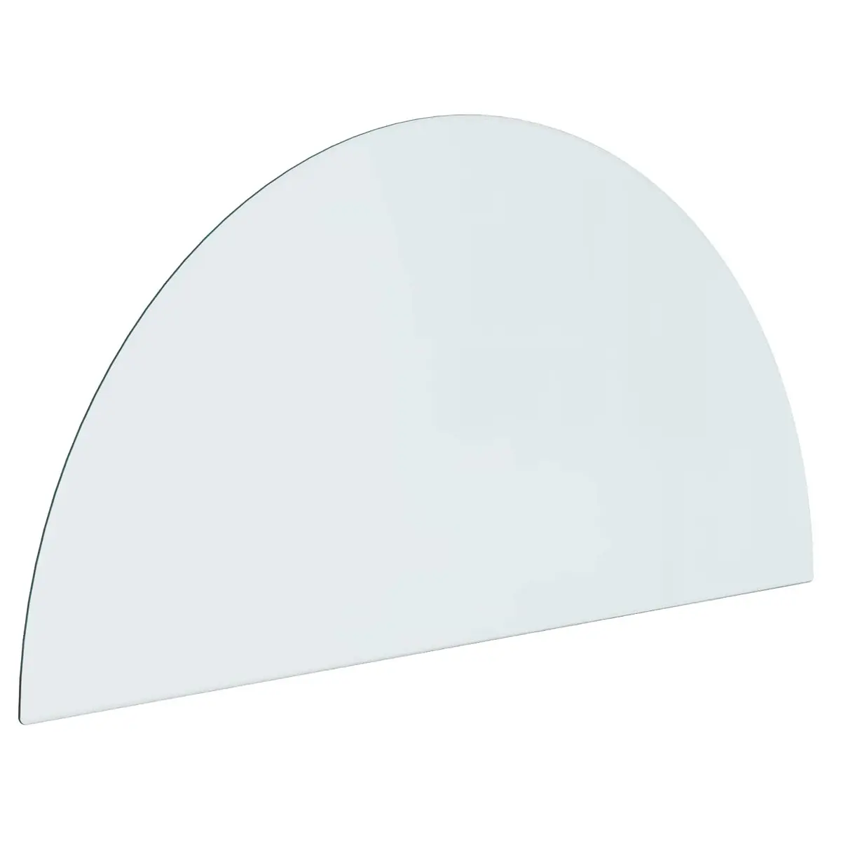 Fireplace Hearth Pad Transparent Heat Resistant Tempered Glass 1000 x 500 mm