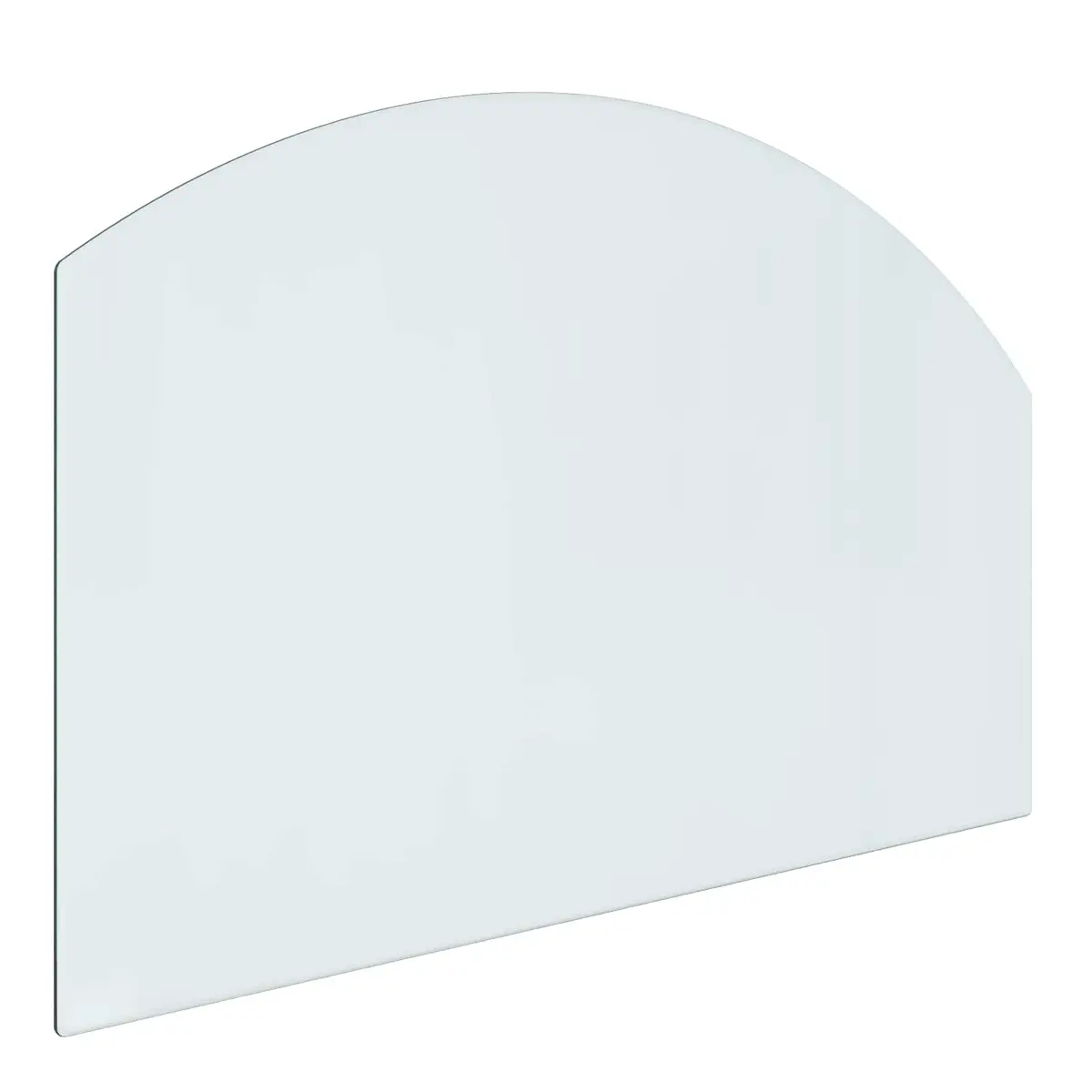 Fireplace Glass Plate Transparent 80 x 50 cm Hearth Pad Floor Protector