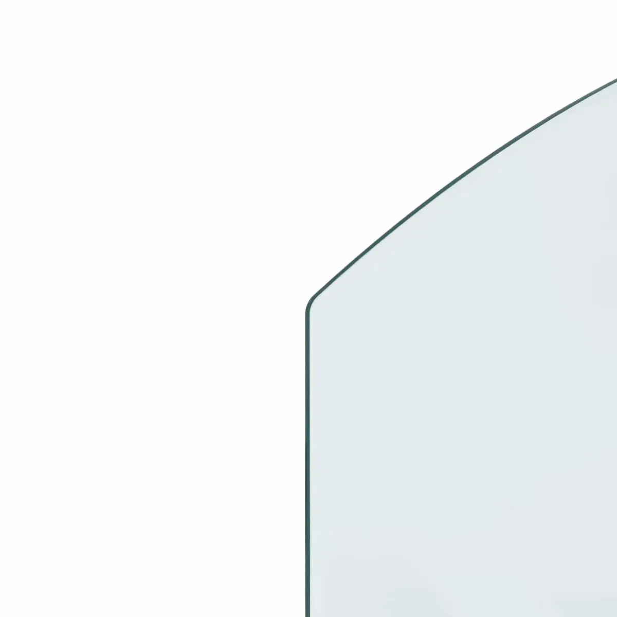 Fireplace Glass Plate Transparent 80 x 50 cm Hearth Pad Floor Protector