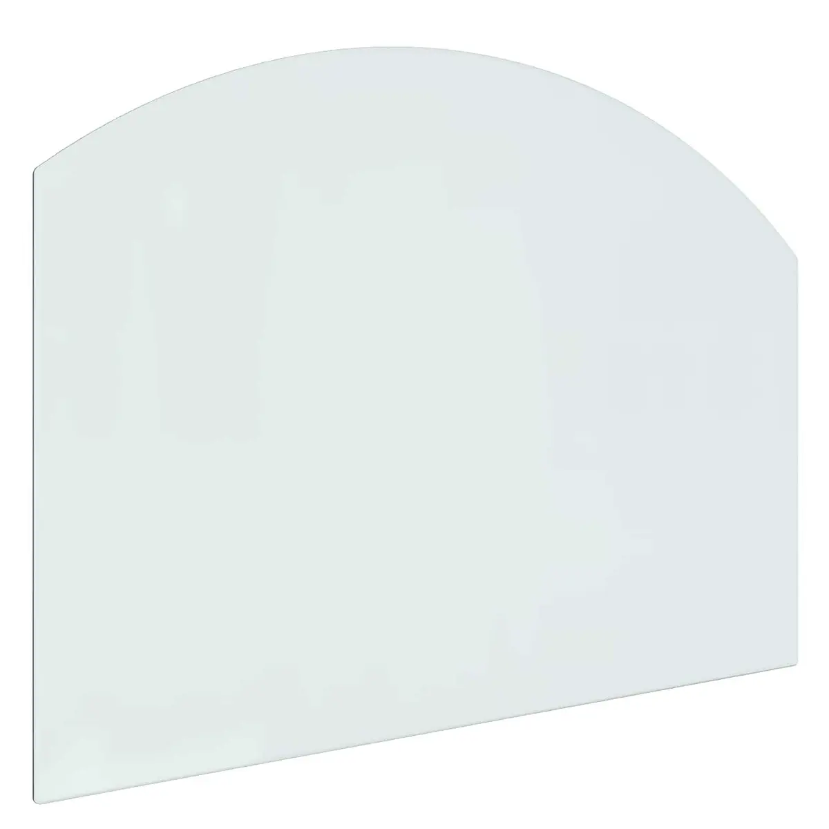 Fireplace Glass Plate Transparent Heat Resistant 80 x 60 cm Floor Protector