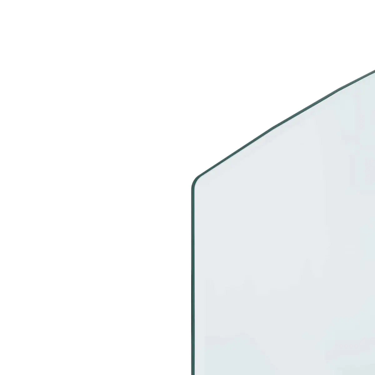 Fireplace Glass Plate Heat Resistant Tempered Transparent 100 x 50 cm