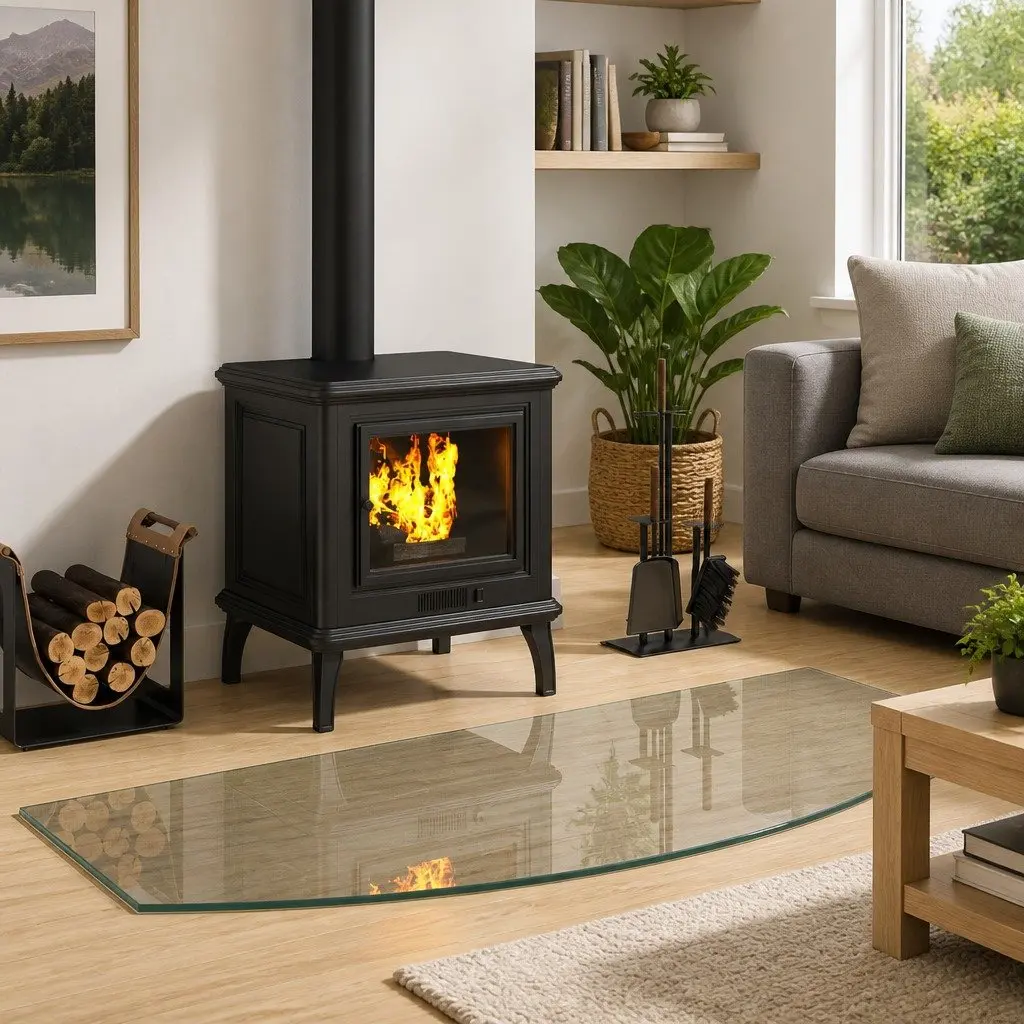 Glass Hearth Pad for Floor Protection
